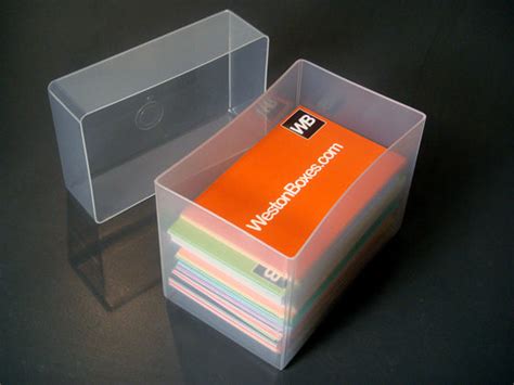 business card boxes plastic